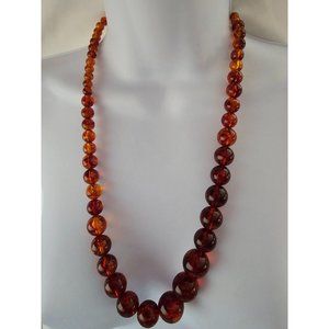 BURNT HONEY AMBER LONG GRATUDATED 11.5 INCH HIGH POLISH